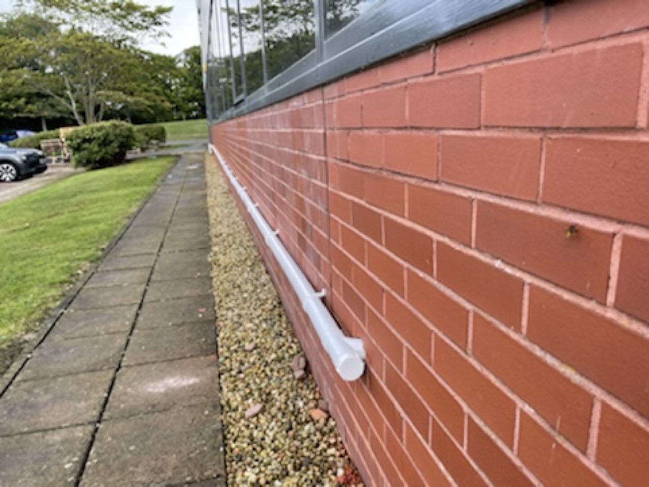 External waste and soil pipework installed on a brick wall in Edinburgh